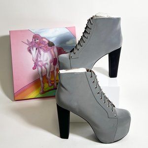 NIB Jeffrey Campbell Reflect Grey Booties